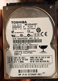 Hard disk Toshiba 500gb da 2.5"