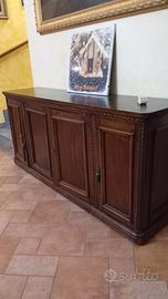 credenza 4 ante arte povera  in legno di noce 