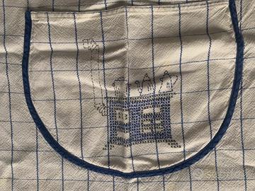 Grembiule bianco di cotone vintage 80