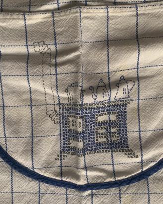 Grembiule bianco di cotone vintage 80
