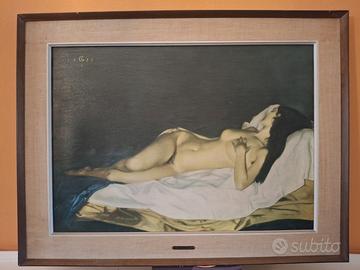 Gianni Salmoiraghi nudo femminile1972 olio su tela
