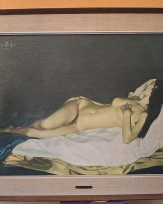 Gianni Salmoiraghi nudo femminile1972 olio su tela