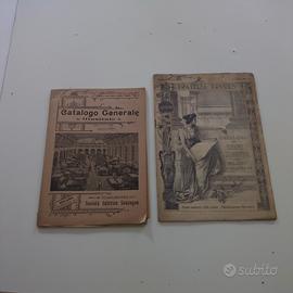 Lotto 2 cataloghi Sonzogno e Fratelli Treves 1900