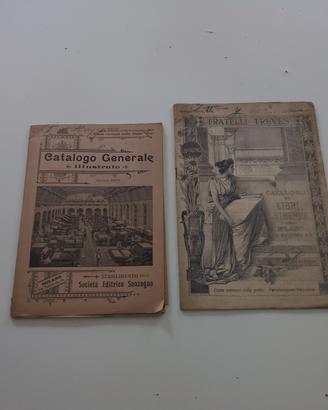 Lotto 2 cataloghi Sonzogno e Fratelli Treves 1900