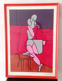 Litografia Valerio Adami La Ballerina” 1971