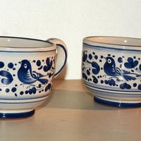 Coppia tazze ceramica Deruta - Tema Arabesco Blu