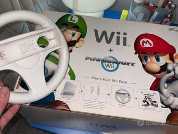 Wii Mario Kart Edition + volante, diversi giochi
