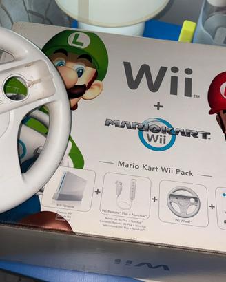 Wii Mario Kart Edition + volante, diversi giochi