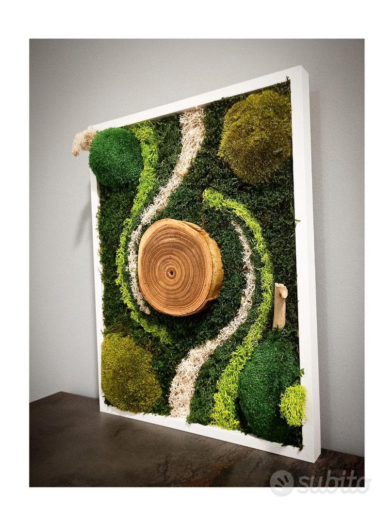 TERRA X MOSS ART - Arte con muschio stabilizzato, (senza lampada) Decorazione vegetale senza manutenzione, Decorazione murale in muschio - Italia