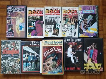 Vhs musicali gruppi rock anni '80' 90