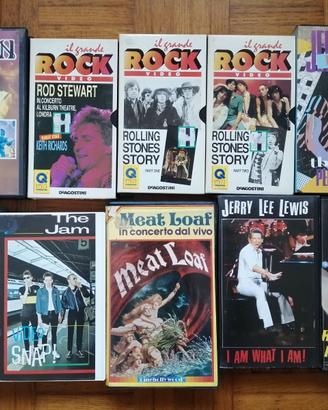 Vhs musicali gruppi rock anni '80' 90