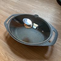 Casseruola antiaderente con coperchio in vetro