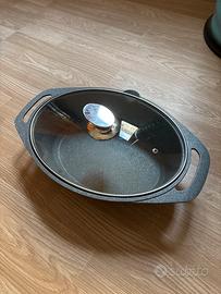 Casseruola antiaderente con coperchio in vetro