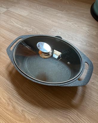 Casseruola antiaderente con coperchio in vetro