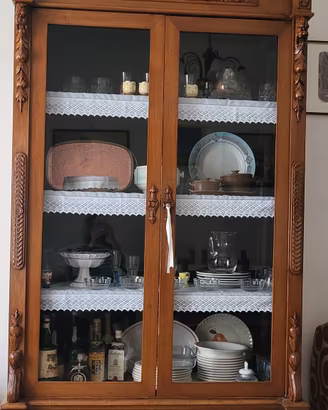 Credenza vetrina cristalliera, d'epoca