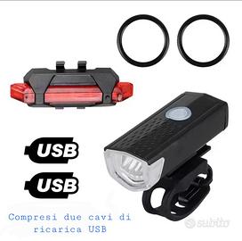 Luci bicicletta ricaricabili con usb