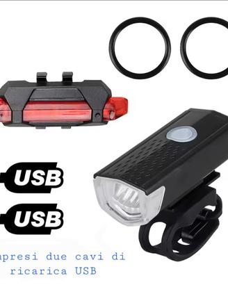 Luci bicicletta ricaricabili con usb