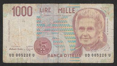 Italia - banconota circolata da 1000 Lire D