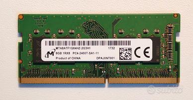 8GB Ram Micron DDR4 PC4-2400T Sodimm