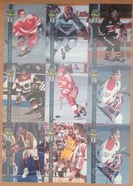 Nove cards di sport americani vintage anni 90