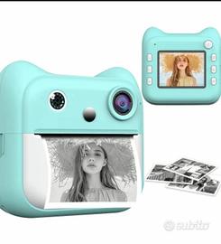 Fotocamera digitale con stampa istantanea Azzurra 
