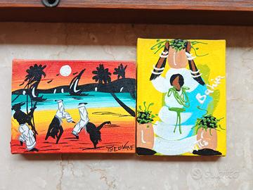 Due quadretti originali di Salvador de Bahia 
