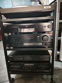 🎵 stereo HiFi con giradischi e mobile 