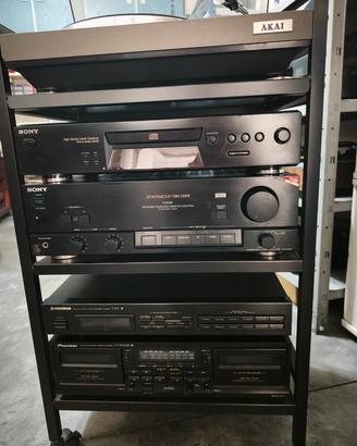 🎵 stereo HiFi con giradischi e mobile 