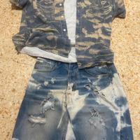 Completo in jeans estivo uomo