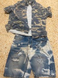 Completo in jeans estivo uomo