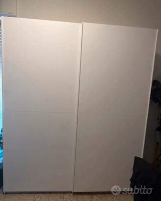 Armadio bianco larice misure 195x58x236cm