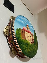 Tamburello dipinto a mano