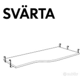 SVARTA IKEA piano scrivania argento NUOVA 