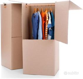 Scatole per capi appesi trasloco guardaroba 4 pz.
