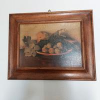 Quadro vintage natura morta raffigurante frutta