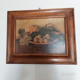 Quadro vintage natura morta raffigurante frutta