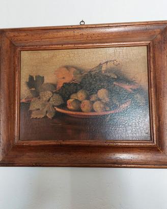 Quadro vintage natura morta raffigurante frutta