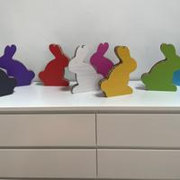 8 CONIGLI COLORATI SU CARTONE CONSEGNA BS BG MONZA