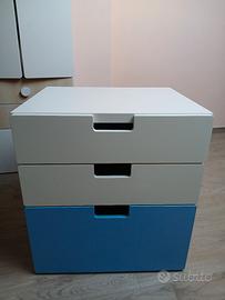 cassettiera ikea bianca blu