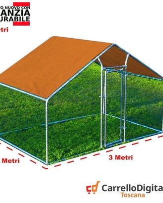 Gabbia per Polli 3x2m x 2mH-6mq – arancio
