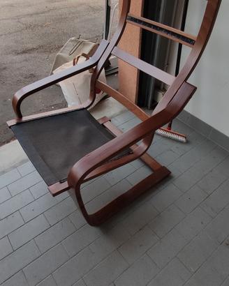 Poltrona da esterno o interno in legno