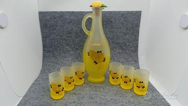 servizio Limoncello dipinto a mano