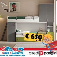 Cameretta a soppalco Piccol- RETI A DOGHE INCLUSE