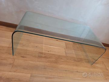 Tavolino e consolle in cristallo