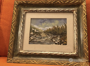 Quadro olio su tavola Onorato Caldera '72 24x18