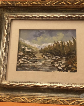 Quadro olio su tavola Onorato Caldera '72 24x18
