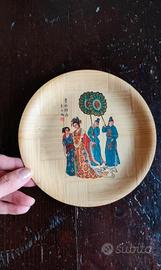 piattino vintage anni '60 bamboo