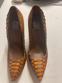 Décolleté in pelle di serpente N37