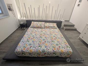 Letto matrimoniale design giapponese