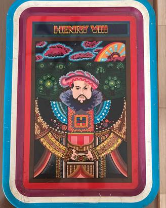 Vintage POLYPOPS Henry VIII Pop Art Tray 1960s/70s